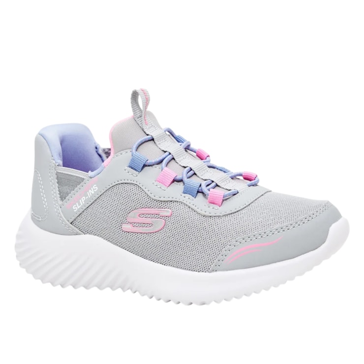 Tênis Skechers Bounder Simple Cute Infantil - Cinza