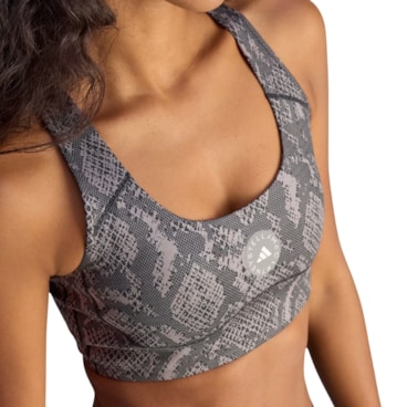 Top Adidas Suporte Médio Adidas By Stella Mccartney Feminino - Grafite