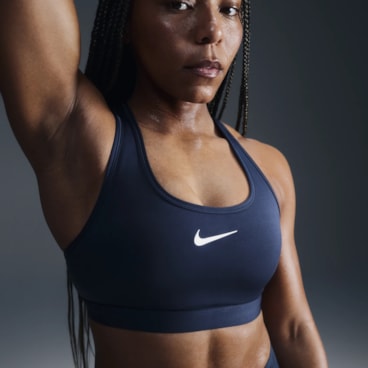 Top Nike Swoosh Medium Support Feminino - Azul