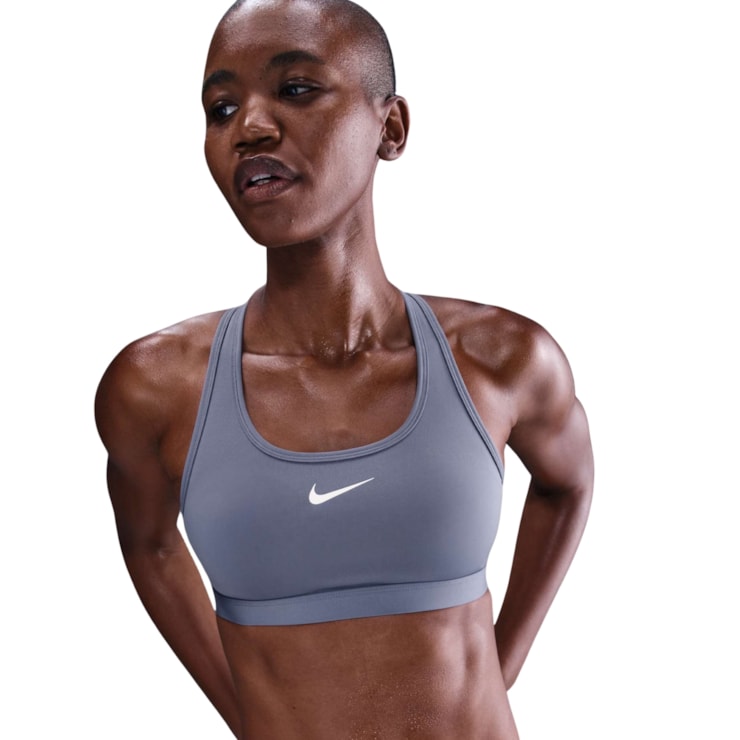 Top Nike Swoosh Medium Support Feminino - Azul
