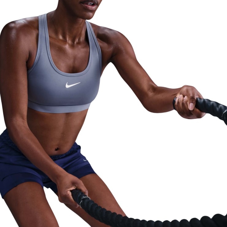 Top Nike Swoosh Medium Support Feminino - Azul