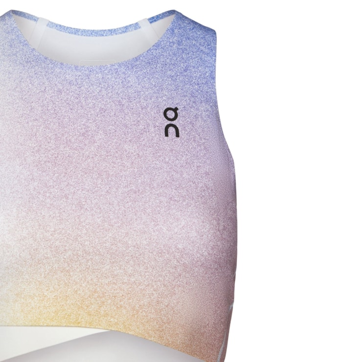 Top On Running Court Crop Feminino - Branco/Multicolor