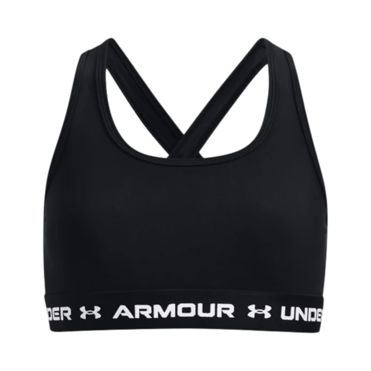 Top Under Armour Crossback Mid Solid Feminino - Preto