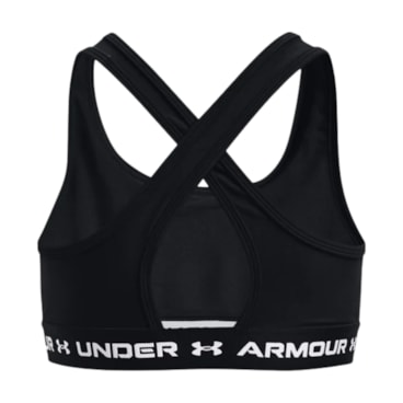 Top Under Armour Crossback Mid Solid Feminino - Preto