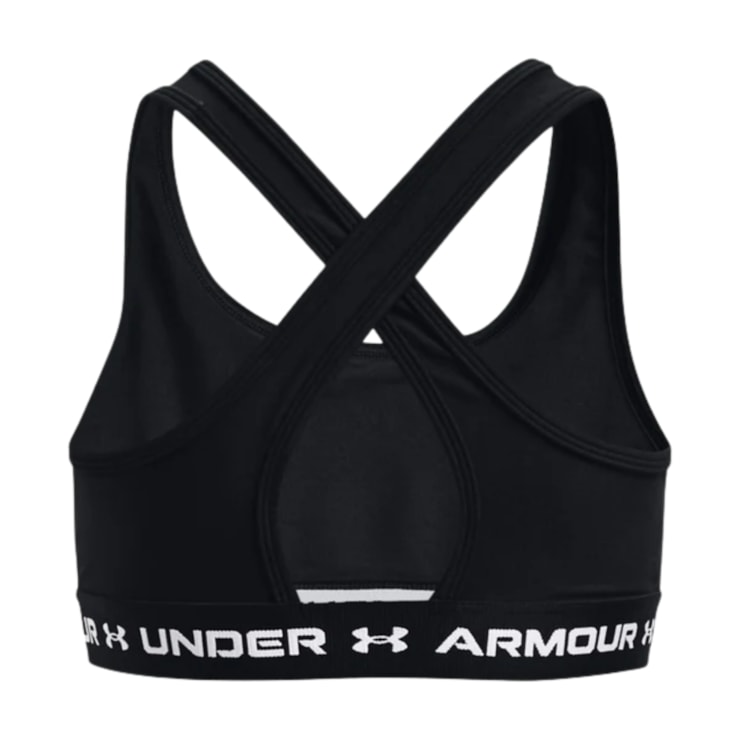 Top Under Armour Crossback Mid Solid Feminino - Preto
