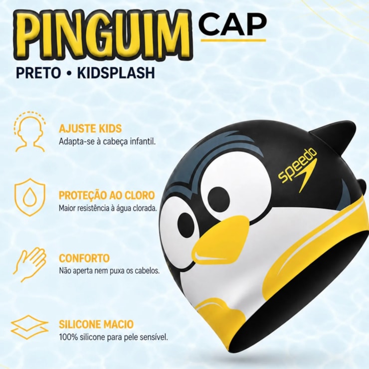 Touca De Natatação Speedo Pinguim Infantil